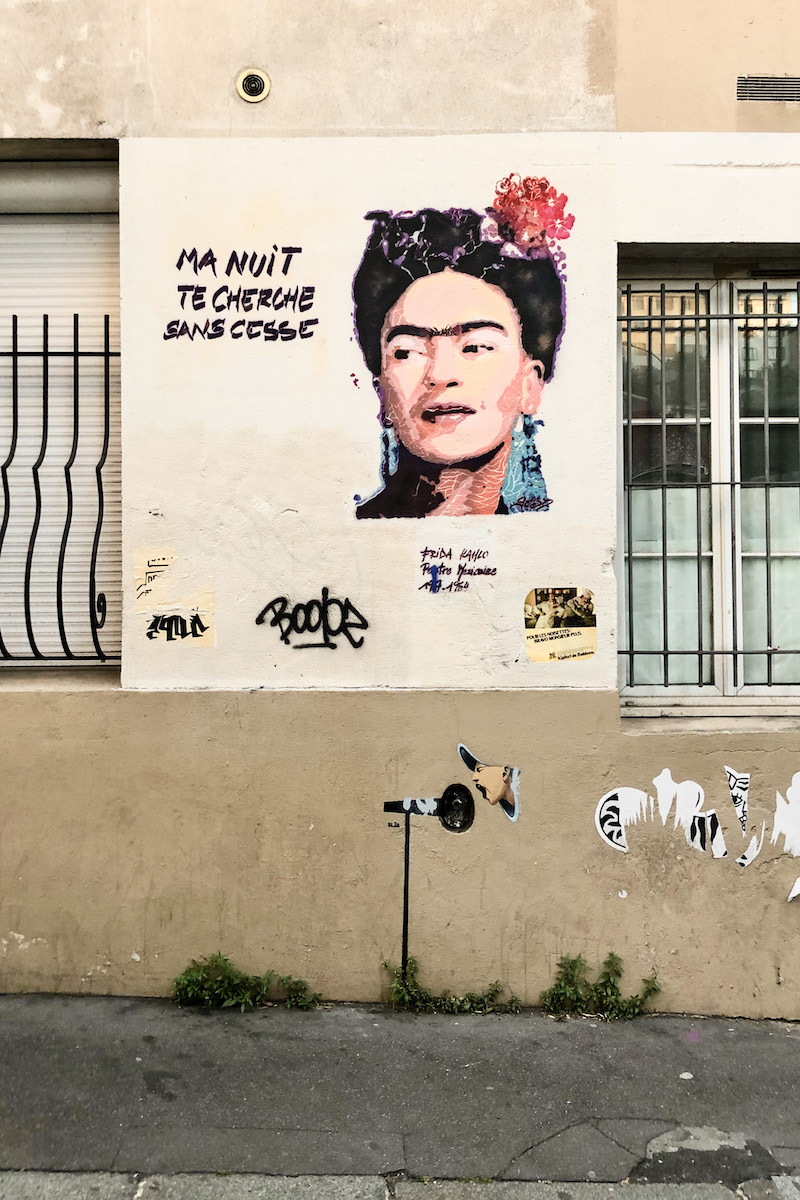 Frida Kahlo stencil, by Mistic